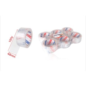 6 Pezzi Nastro Adesivo Trasparente 48mm X 100y