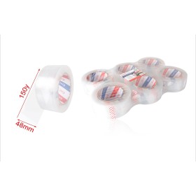 6 Pezzi Nastro Adesivo Trasparente 48mm X 150y