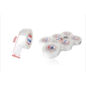 6 Pezzi Nastro Adesivo Trasparente 48mm X 300y