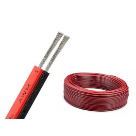 100 Metri Cavo Piattina Rosso Nero 2X0,75mmq Cavo di Prolunga Per Striscia Led Mono Colore
