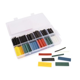 180 Pezzi Guaine Termorestringente Nero Bianco e Colorato Lunga 45mm Diametro Assortito 2mm 3.5mm 5mm 7mm 8mm 9mm