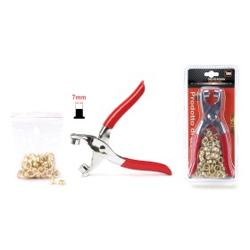 Pinza Per Occhielli 7mm Con 100 Occhielli