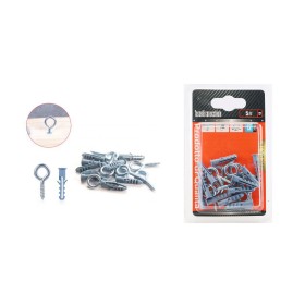 Set 12 pcs Tasselli Ø5x25mm Con Occhioli Chiusi Ø5x30mm