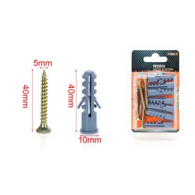 Kit 7 pcs Tasselli Ø10x40mm Con Viti 5x40mm