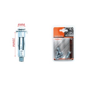 5 pcs Tasselli a Espansione in Metallo con Viti Ø4x20mm