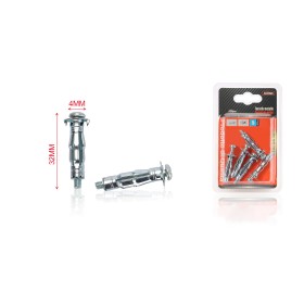 5 pcs Tasselli a Espansione in Metallo con Viti Ø4x32mm