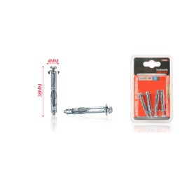 4 pcs Tasselli a Espansione in Metallo con Viti Ø4x38mm