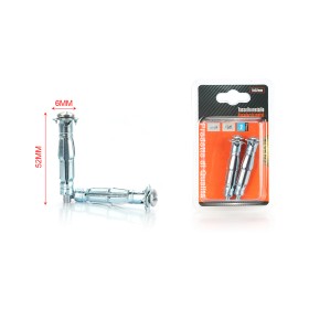 2 pcs Tasselli a Espansione in Metallo con Viti Ø6x52mm