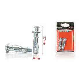2 pcs Tasselli a Espansione in Metallo con Viti Ø8x37mm