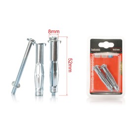 2 pcs Tasselli a Espansione in Metallo con Viti Ø8x52mm