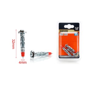 3 pcs Tasselli in Metallo con Viti Auto Foranti Ø4x32mm