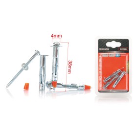 3 pcs Tasselli in Metallo con Viti Auto Foranti Ø4x38mm