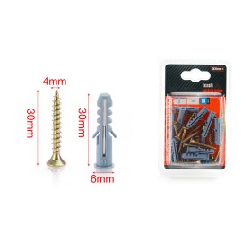 Kit 16 pcs Tasselli Ø6x30mm Con Viti 4x30mm
