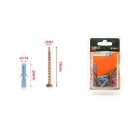 Kit 14 pcs Tasselli Ø4x20mm Con Viti 3x35mm