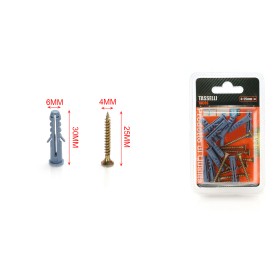 Kit 18 pcs Tasselli Ø6x30mm Con Viti 4x25mm