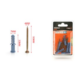 Kit 6 pcs Tasselli Ø7x35mm Con Viti 4x50mm