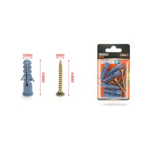 Kit 6 pcs Tasselli Ø10x40mm Con Viti 5x40mm