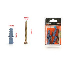 Kit 4 pcs Tasselli Ø10x40mm Con Viti 5x60mm