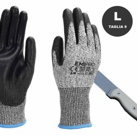 Guanti da Lavoro Livello 5 taglia  L/9 colore nero/grigio