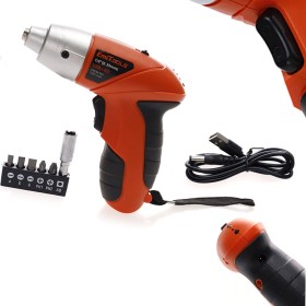 Cacciavite Elettrico Avvitatore a Batteria Velocita 200rpm Con Luce Led Ricarica con Cavo USB