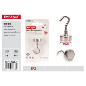 12 Pezzi Ganci Magnetici Multiuso Ganci con Calamite Rotondi per Frigorifero da Cucina Bagno Parete Ganci Appenditutto Diametro 25mm