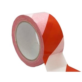 Nastro Adesivo Segnalatico PPL Bianco Rosso 50mm X 50mt