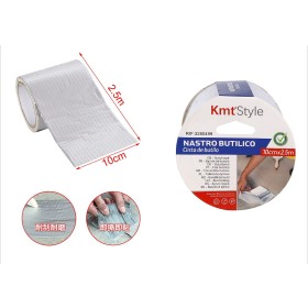 Nastro Butilico Sigillante Impermabile 100mm X 250cm Grigio Argento
