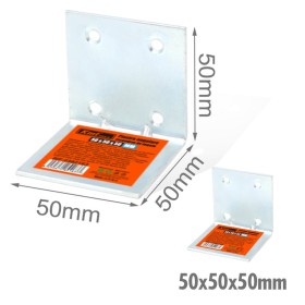 4 Pezzi Staffe Angolare 90 Gradi Froma L Squadretta Connettore di Fissaggio a 4 Fori per Mobili in Acciaio 50x50x50mm Spessore 3mm