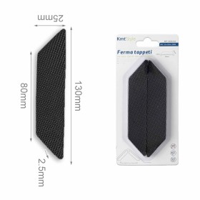 8pz Adesivi Ferma Tappeto Antiscivolo Forma Trapezoidale Corto 25x130x2.5mm per Parquet, Laminato, Piastrelle, PVC, Sughero e Vinile