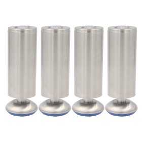 4 Pezzi Piedini Livellamento in Acciaio Inossidabile Adatto ai Mobili Tavoli Armadi Divani Letti Mensole Diametro 50mm Altezza 150mm