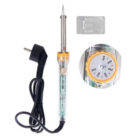 Saldatore a Stagno Professionale 60W Trasparente con Circuito a Vista, Saldatrice Stagnatore Elettrico A Stilo,Temperatura Regolabile da 200-450°C