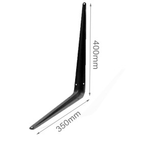 4 Pezzi Supporto Staffe da Muro Supporto Triangolare per le Mensole Finitura Nera Misura 350x400mm