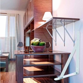 4 Pezzi Staffe da Muro Supporto Triangolare per le Mensole Rinforzate in Acciaio Misura 400x280x30x4mm
