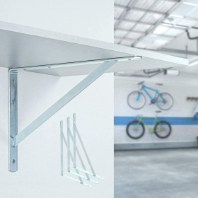 4 Pezzi Staffe da Muro Supporto Triangolare per le Mensole Rinforzate in Acciaio Misura 500x330x30x4mm