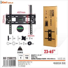 Supporto TV/Monitor da Parete Adatto per Misura 23 a 65 pollici Regolabile Max 400x400mm Max 35Kg