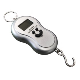 Bilancia Portatile Elettronica Con Gancio Fino a 50KG Per Cucina e Valigia