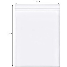 1000 Pezzi Buste Richiudibili con Zip a Pressione 16X22cm Trasparente Spessore 50 Micron
