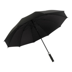 Ombrello Lungo Golf Robusto Antivento 10 Stecche Apertura Automatico e Chiusura Manuale Nero Classico