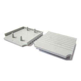 Coppia Tappi Tappini Termine Per Chiusure Profilo Alluminio Da Parete Del Specchiera Bagno BA2001