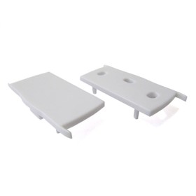 Coppia Tappi Tappini Termine Per Chiusure Profilo Alluminio Illuminazione 3 Direzione BA3001