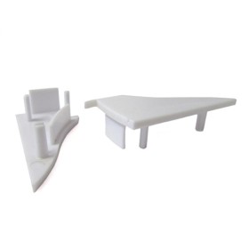Coppia Tappi Tappini Termine Per Chiusure Profilo Alluminio Da Muro e Soffitto BA4001