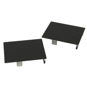 Coppia Tappi  Coperture Termine Colore Nero Per Chiusure Profilo Alluminio BA5570B