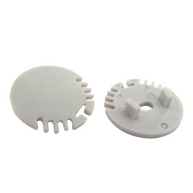 Coppia Tappi Tappini Termine Per Chiusure Profilo Barra Alluminio Tondo Multi Funzioni BA6001