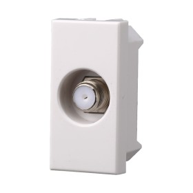 ETTROIT Connettore Presa TV SAT Satellitare Tipo F Colore Bianco Compatibile Con Bticino Axolute