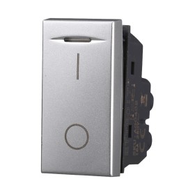 ETTROIT Interruttore Bipolare 0-1 16A Colore Grigio Compatibile Con Bticino Axolute