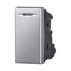 ETTROIT Pulsante 1P 16A Colore Grigio Compatibile Con Bticino Axolute
