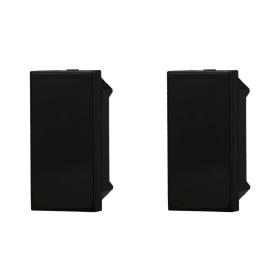ETTROIT 2 Pezzi Copritasti Copriforo Falso Polo 1P Nero Compatibile Con Bticino Axolute