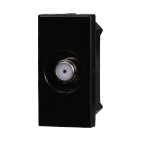ETTROIT Connettore Presa TV SAT Satellitare Tipo F Colore Nero Compatibile Con Bticino Axolute
