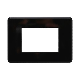 ETTROIT Placca Slim Sottile 3P Serie Moon Colore Nero Compatibile Con Bticino Axolute Air
