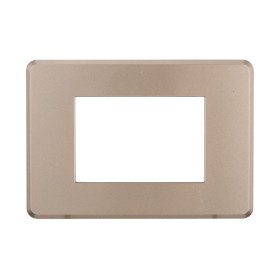 ETTROIT Placca Slim Sottile 3P Serie Moon Colore Bronzo Compatibile Con Bticino Axolute Air